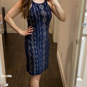 White House Black Market Navy Studded Dress